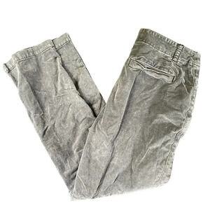 Faherty Women’s Gray Velour Velvet Slacks Tuxedo Ankle‎ Pants Size 27